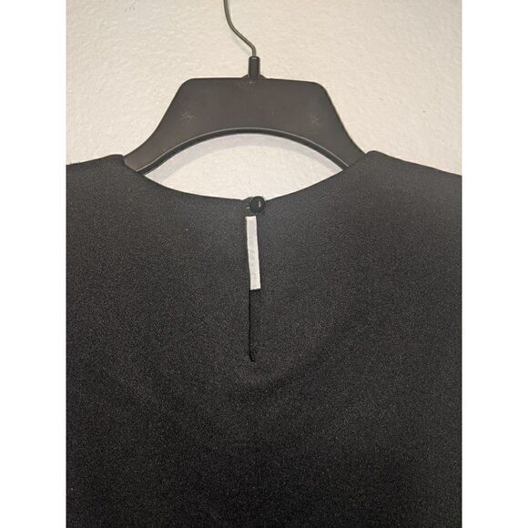 Vintage Another Thyme Black Top with Metallic Floral Motif Medium - Picture 3 of 11